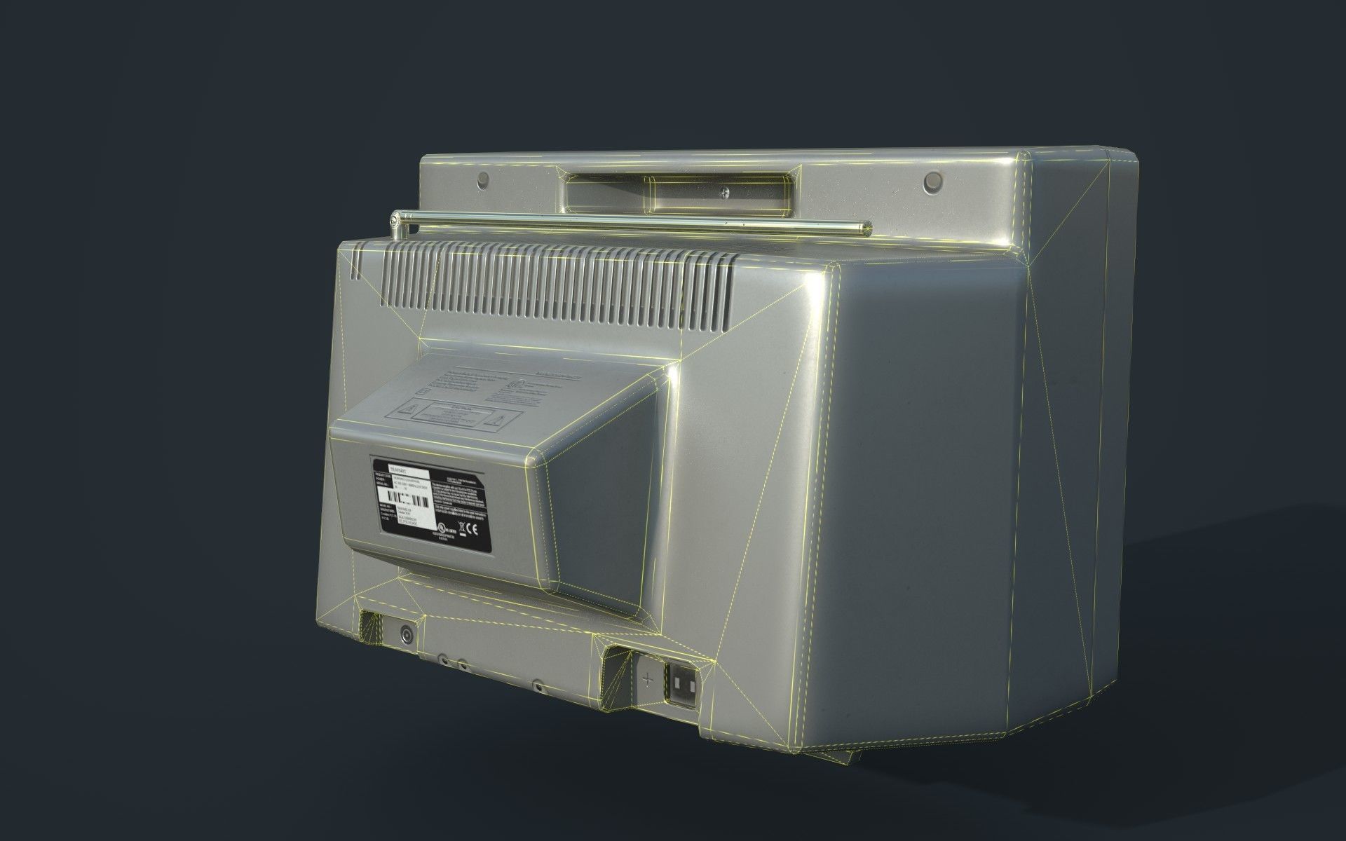 Television Retro VR-AR low-poly 3D Model Low-poly 3D model_7