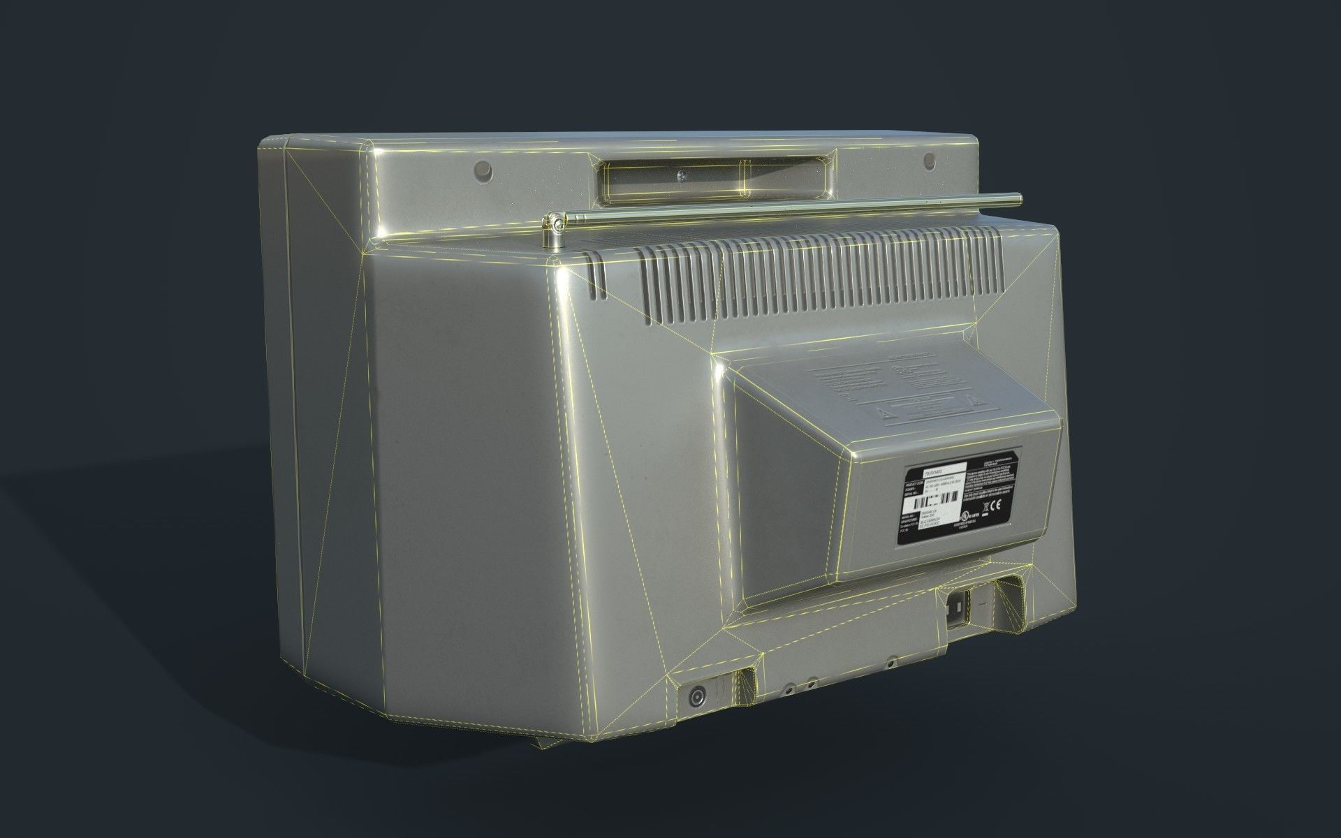 Television Retro VR-AR low-poly 3D Model Low-poly 3D model_6