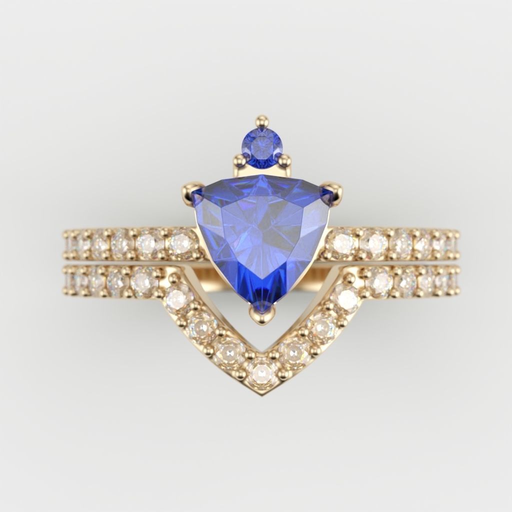 Solitaire Ring 2 in 1 3dm stl 3D print model_3