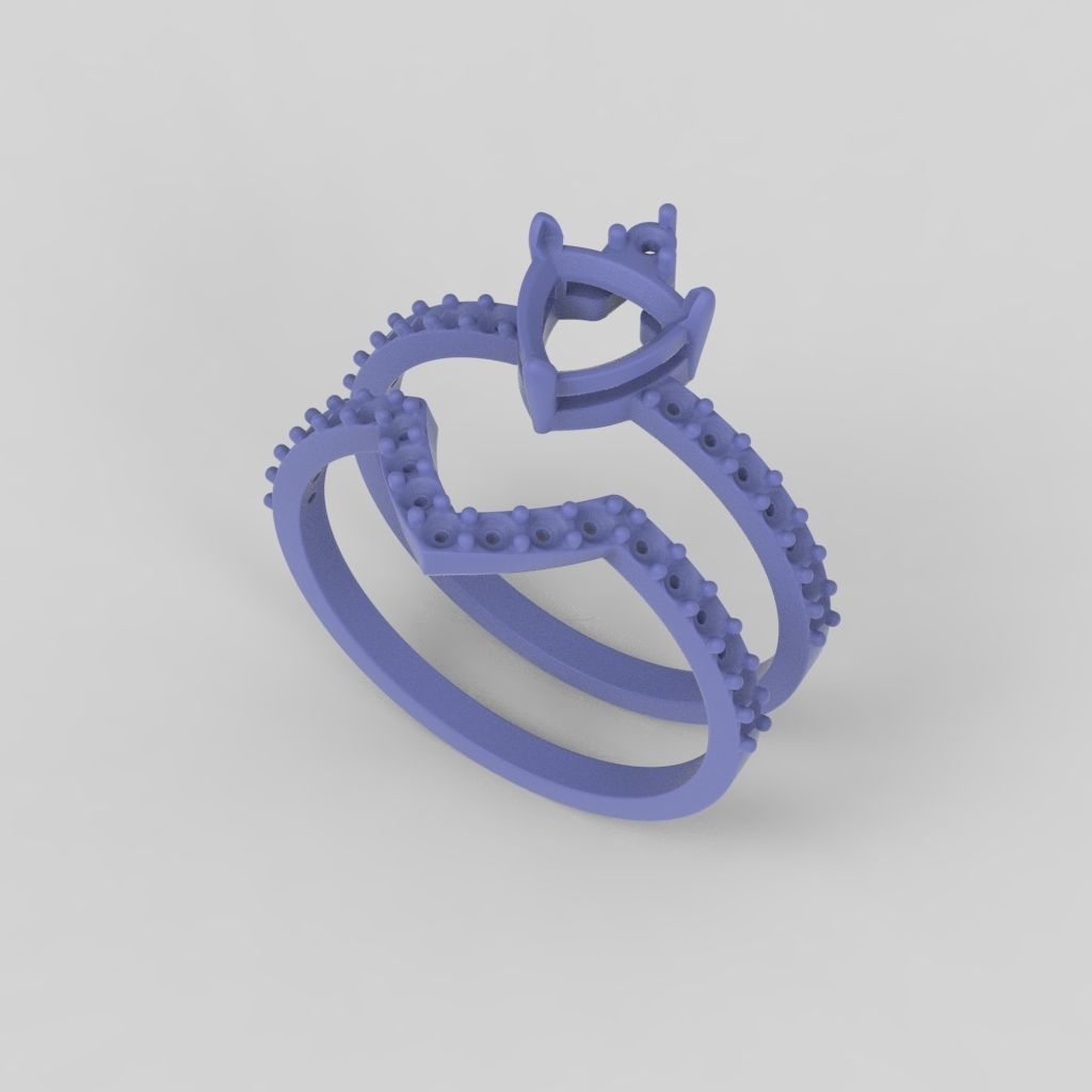 Solitaire Ring 2 in 1 3dm stl 3D print model_26