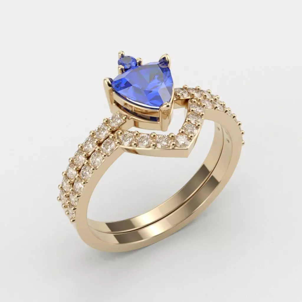 Solitaire Ring 2 in 1 3dm stl 3D print model_0