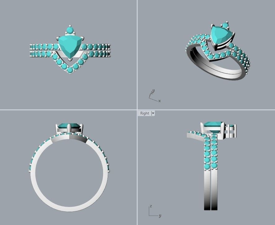 Solitaire Ring 2 in 1 3dm stl 3D print model_9