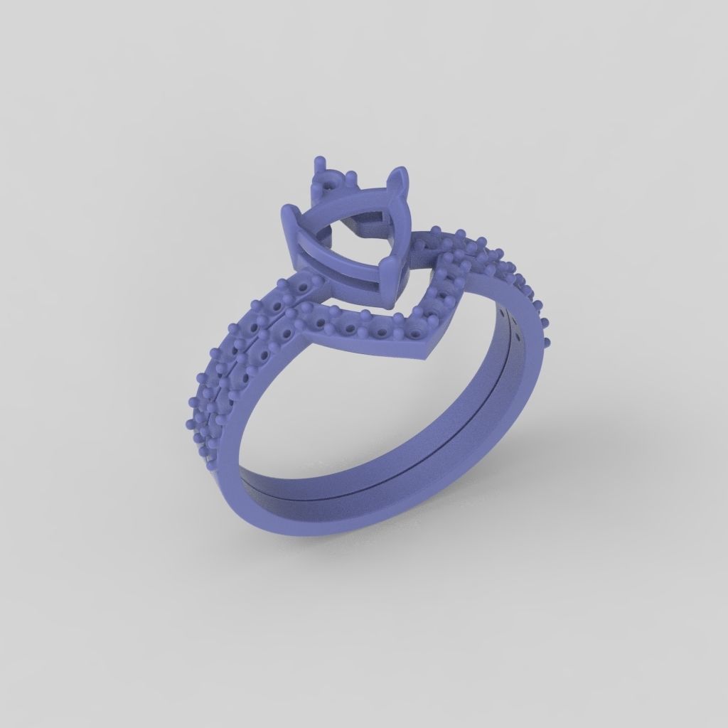 Solitaire Ring 2 in 1 3dm stl 3D print model_20