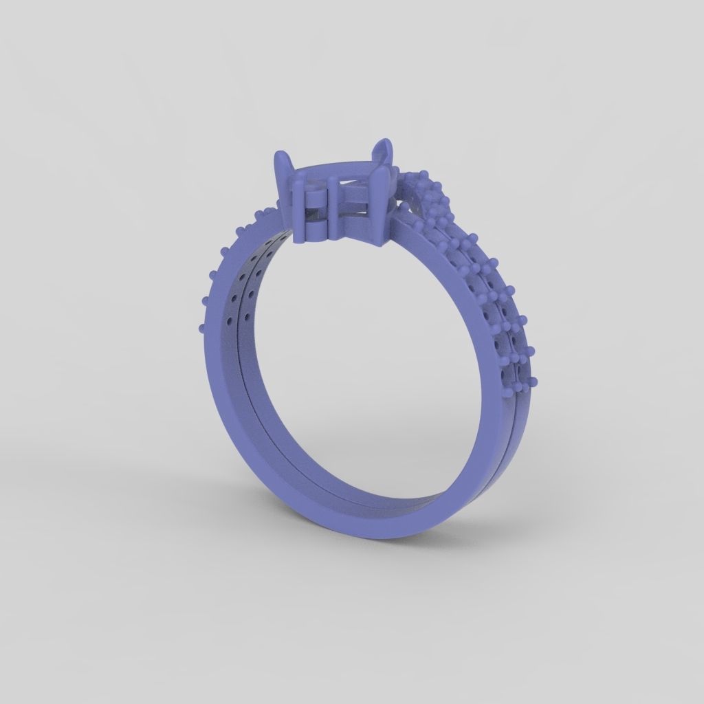 Solitaire Ring 2 in 1 3dm stl 3D print model_22