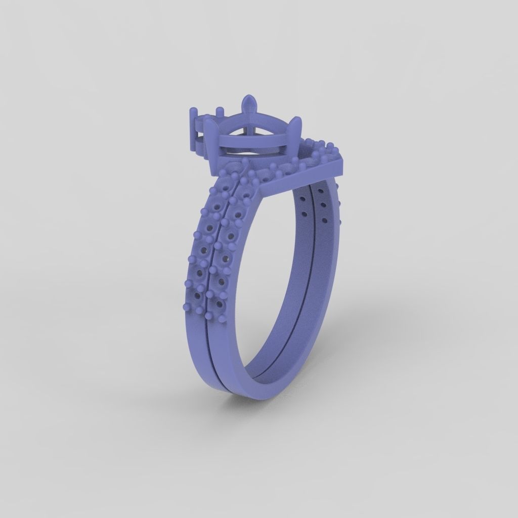 Solitaire Ring 2 in 1 3dm stl 3D print model_21