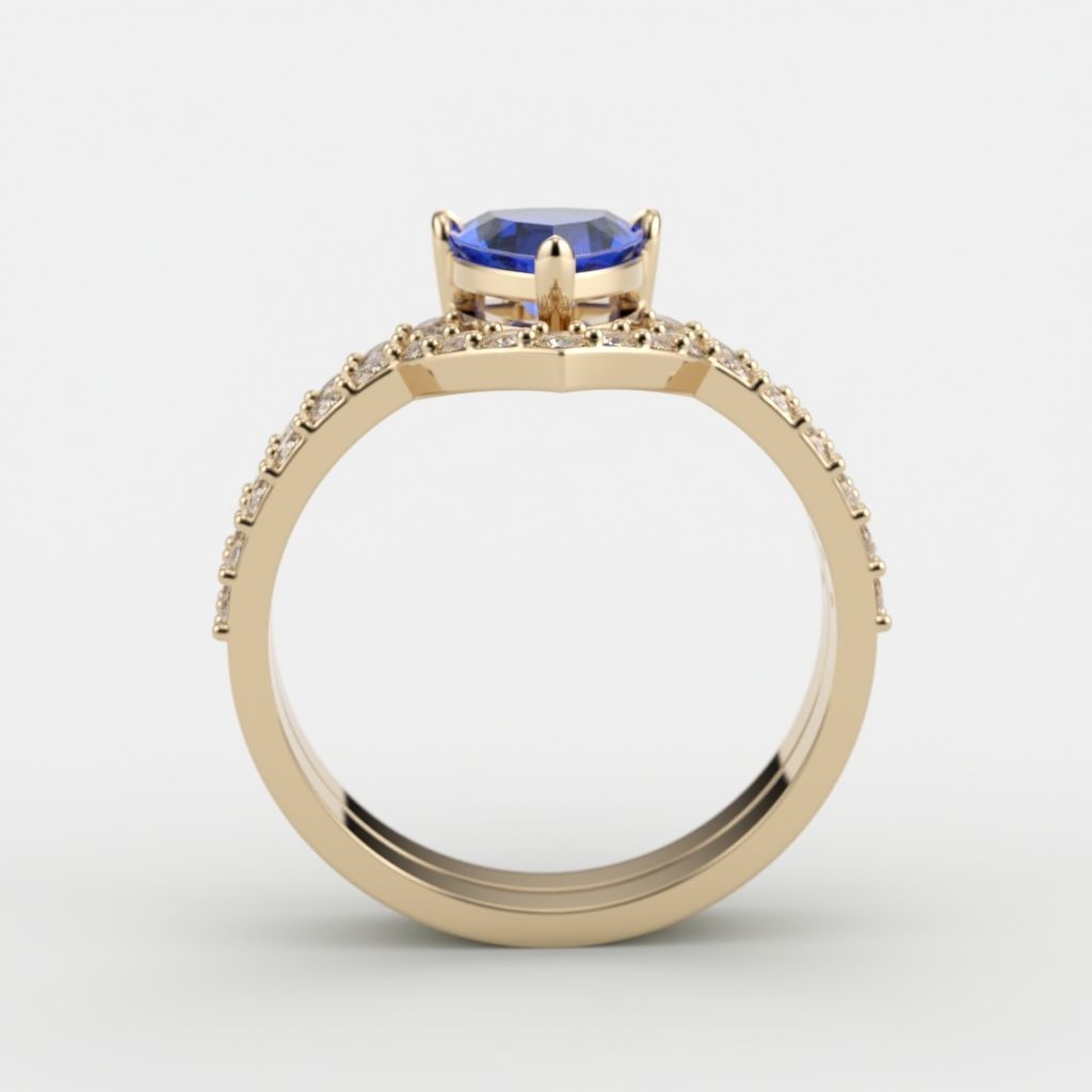 Solitaire Ring 2 in 1 3dm stl 3D print model_7