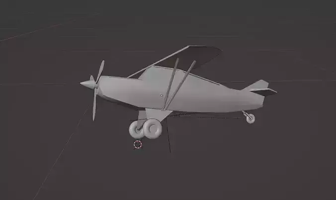 Low poly small Airplane Toy