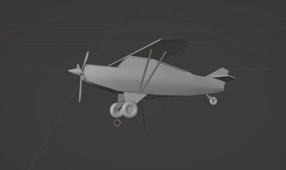 Low poly small Airplane Toy 3D model_0