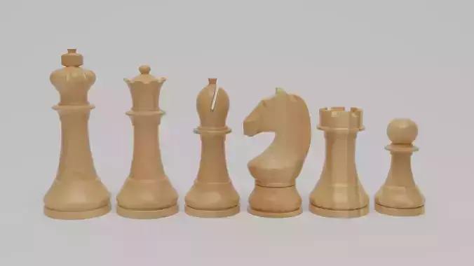 Chess 3D wooden pieces