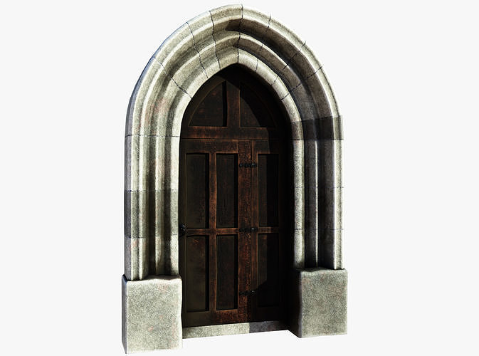 Medieval Door Low-poly 3D model