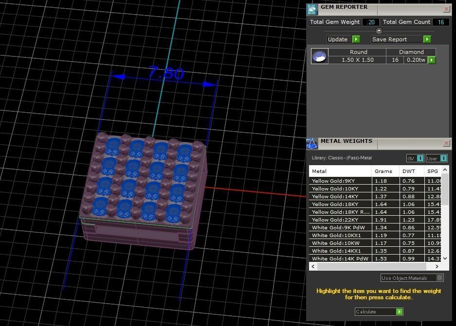 earrings plastic block with holes in it 3D print model_4