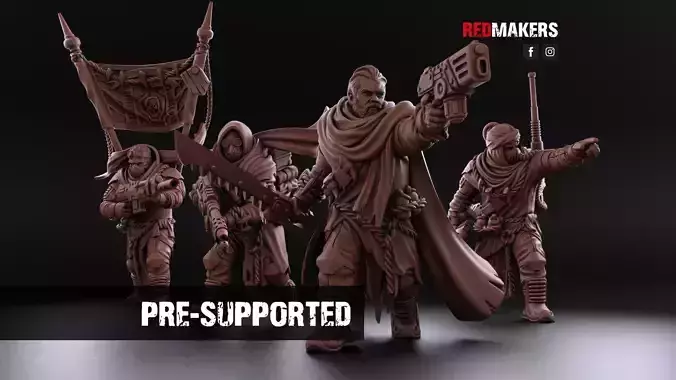 Desert Raiders - Command Squad of the Imperial Force 3D print model