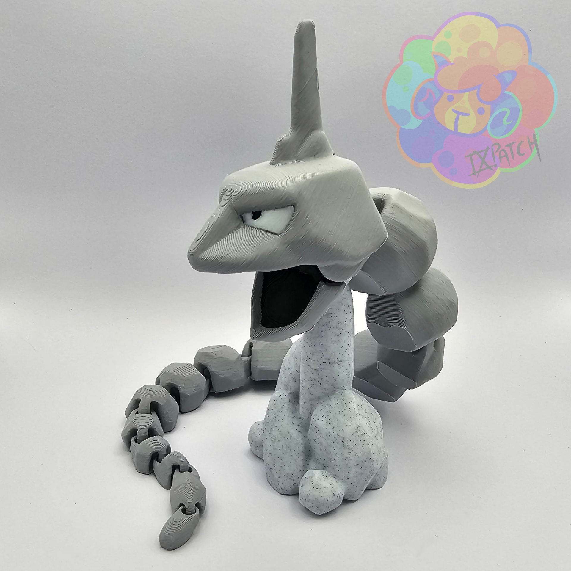 Onix Flexi Articulated Pokemon with moving jaw 3D model 3D printable