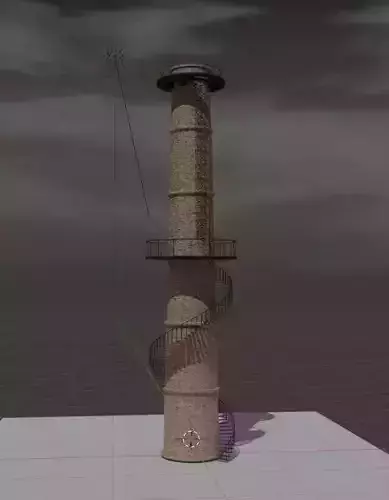 OLD FACTORY CHIMNEY 3D model
