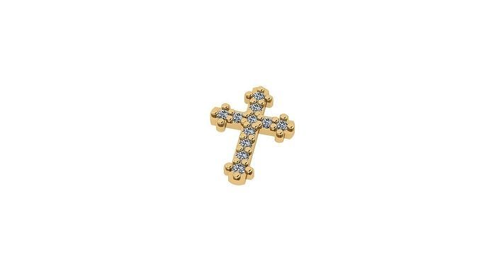 earrings cross made of beads 3D print model