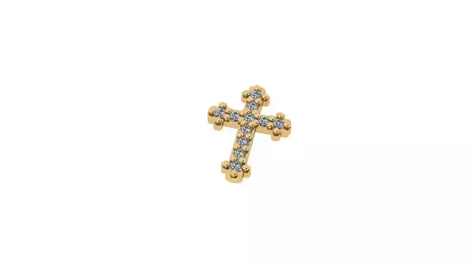 earrings cross made of beads