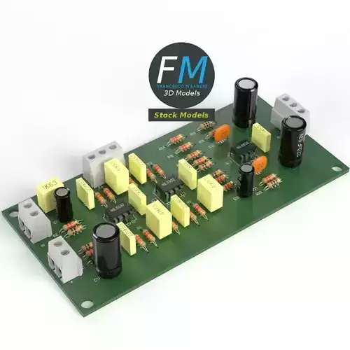 Electronic circuit 2 3D model
