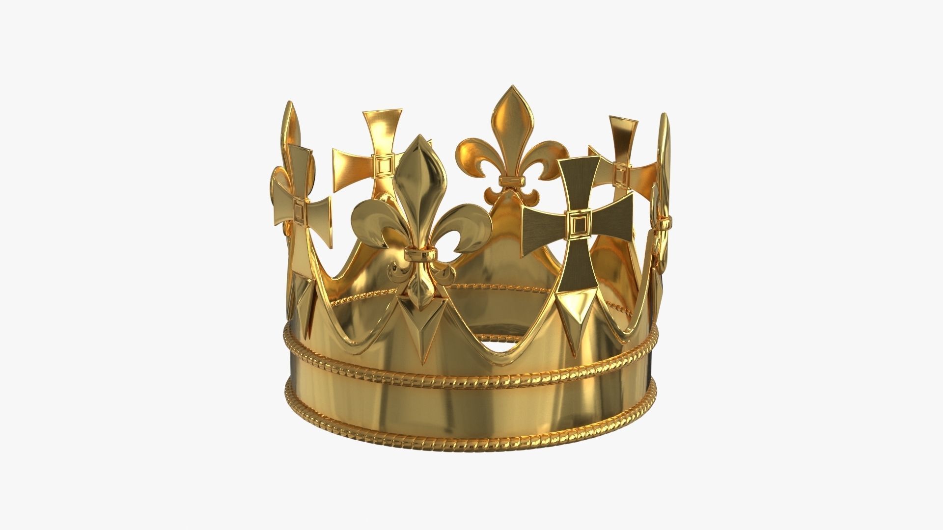 Royal Crown v4 Low-poly 3D model_10