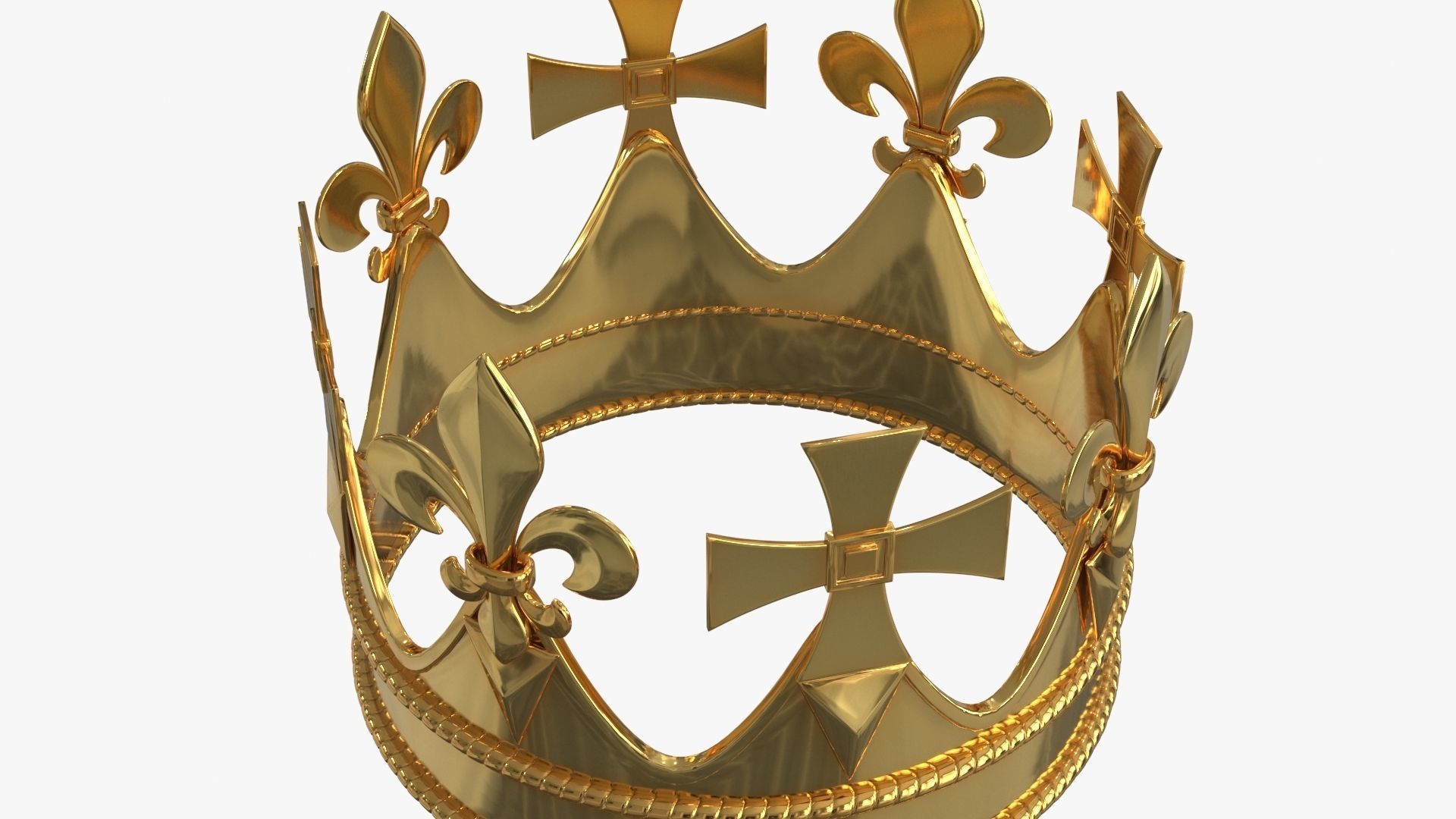 Royal Crown v4 Low-poly 3D model_3