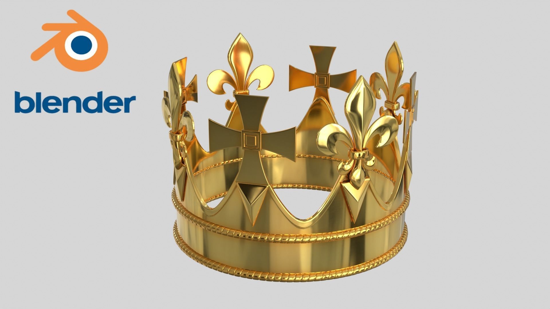 Royal Crown v4 Low-poly 3D model_4