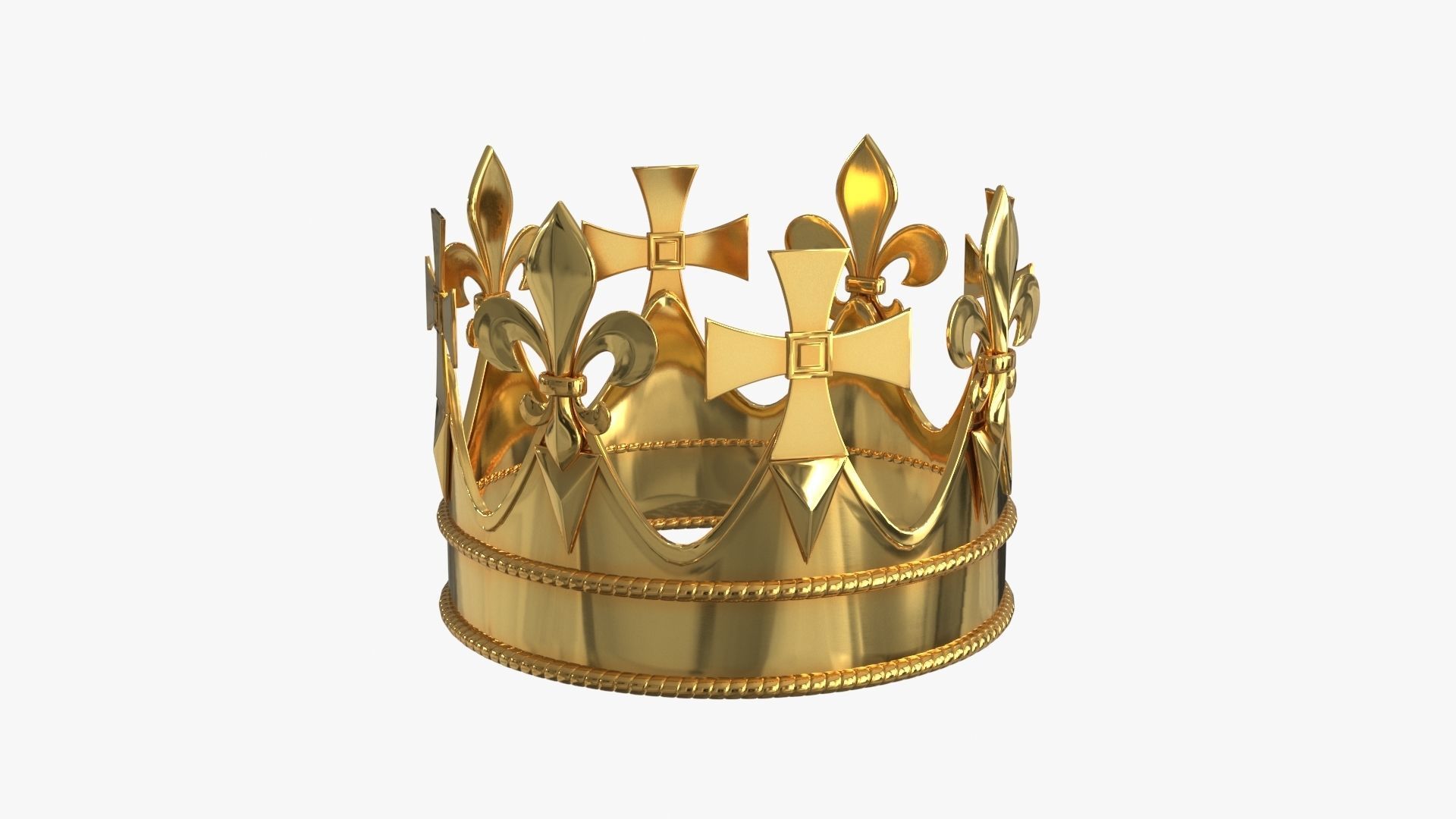 Royal Crown v4 Low-poly 3D model_2
