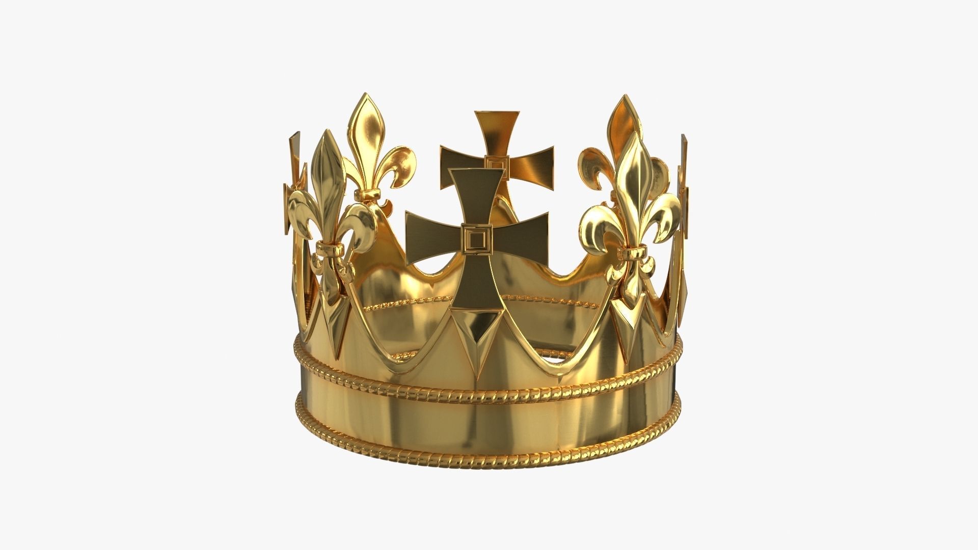 Royal Crown v4 Low-poly 3D model_6