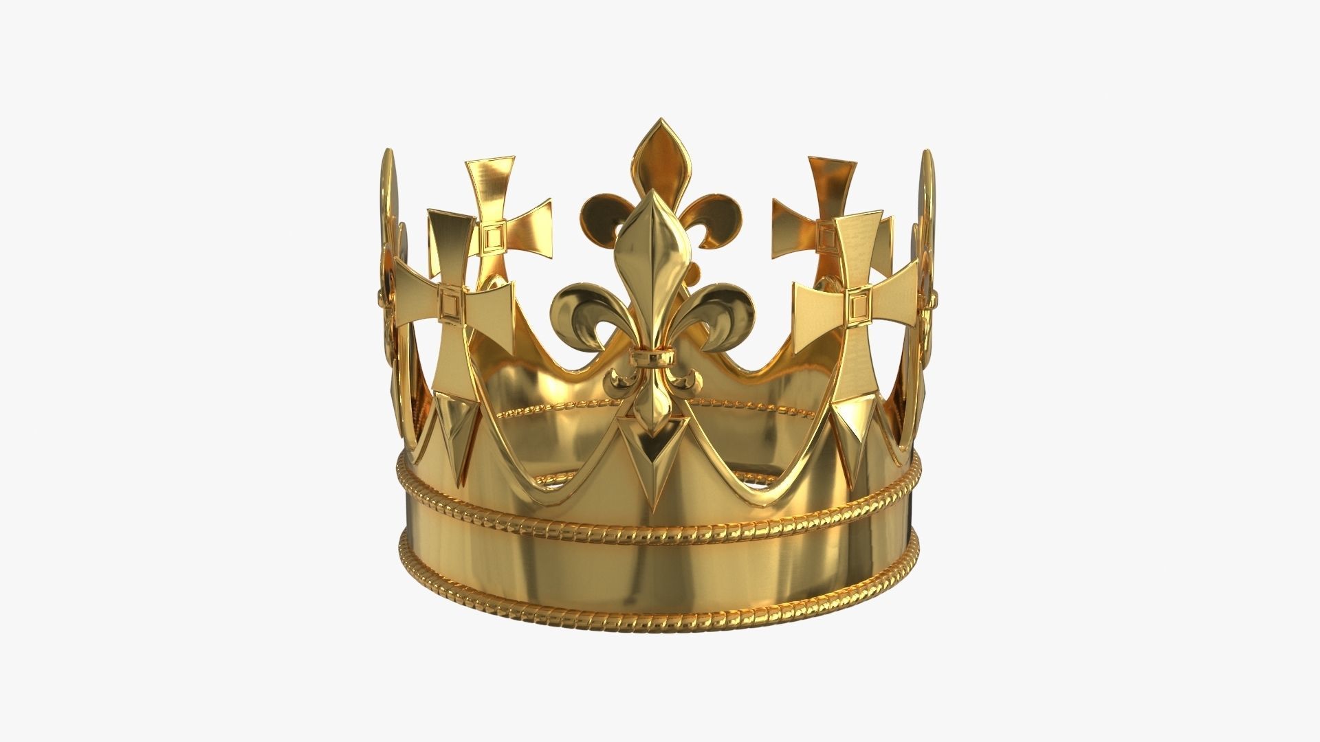 Royal Crown v4 Low-poly 3D model_7