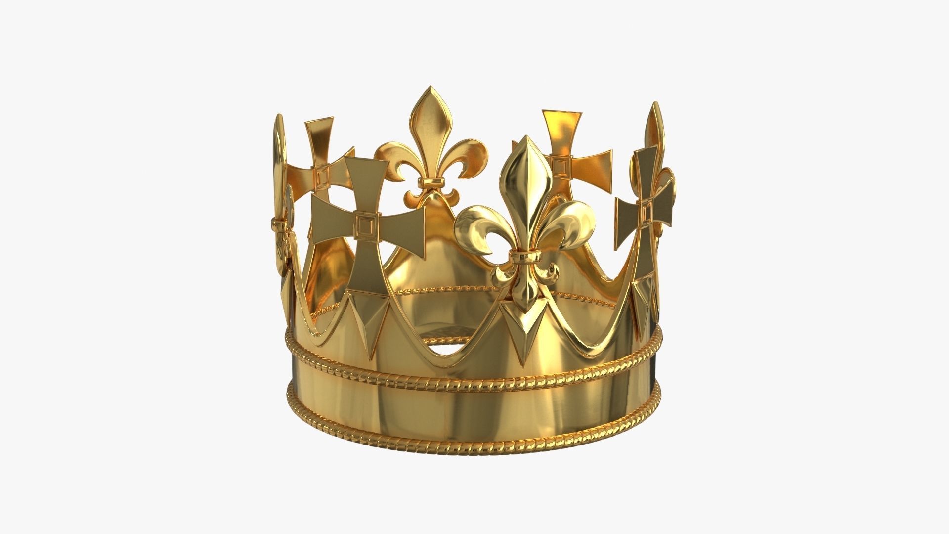 Royal Crown v4 Low-poly 3D model_9