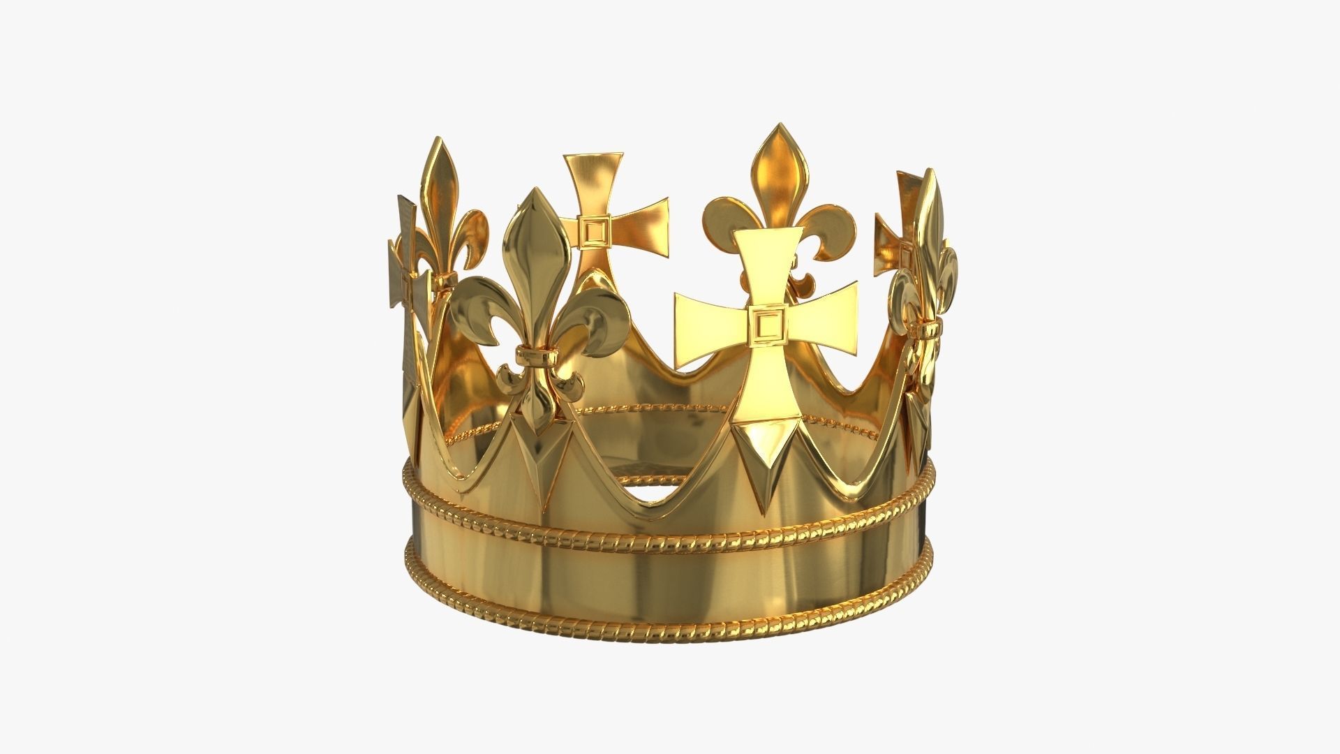 Royal Crown v4 Low-poly 3D model_5