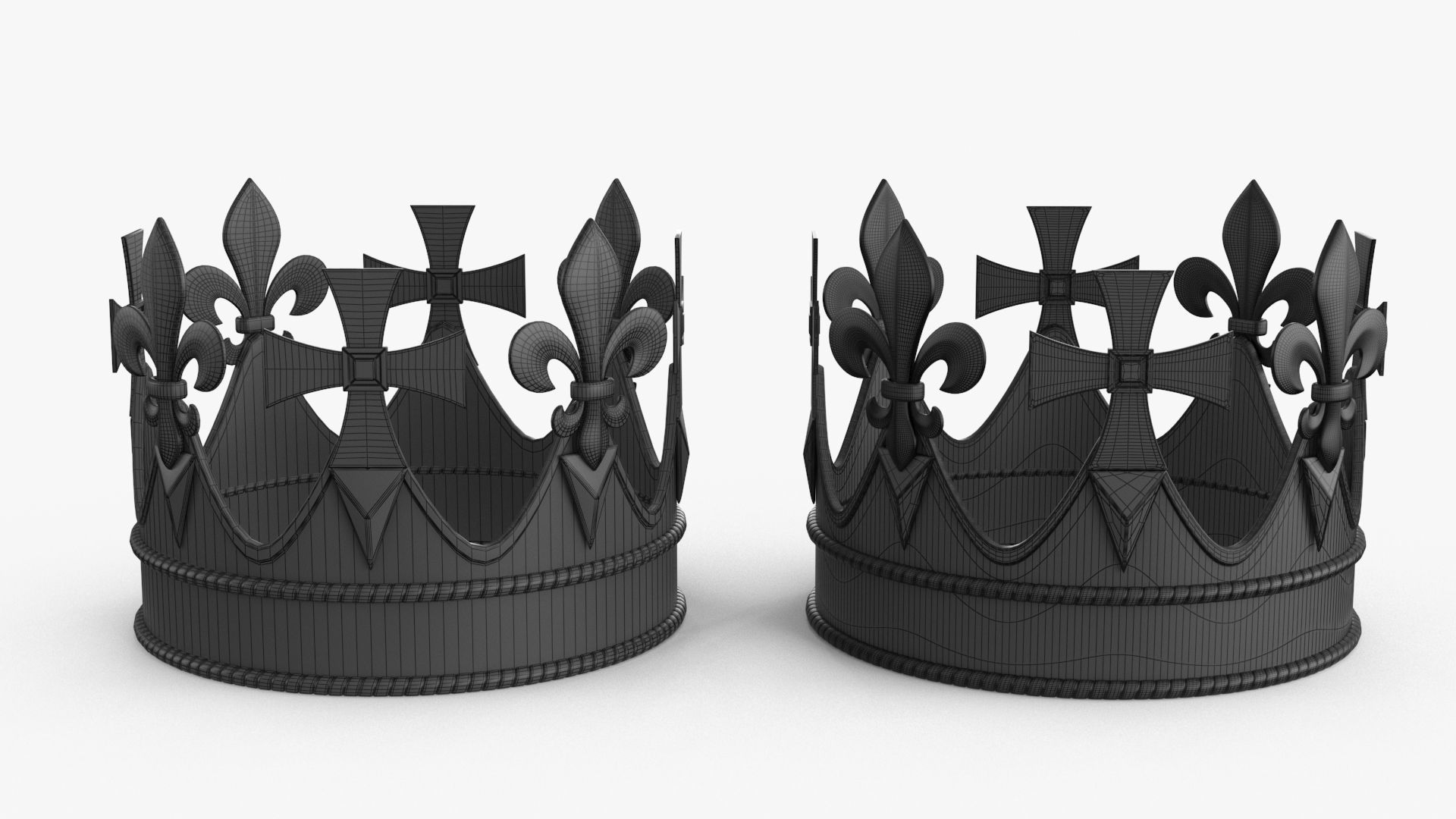 Royal Crown v4 Low-poly 3D model_11
