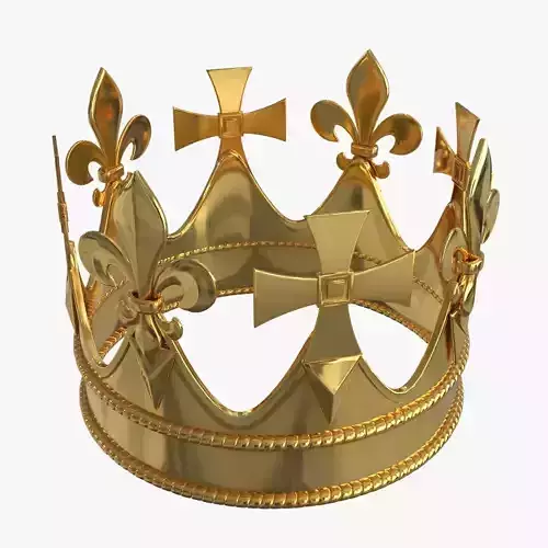 Royal Crown v4 Low-poly 3D model