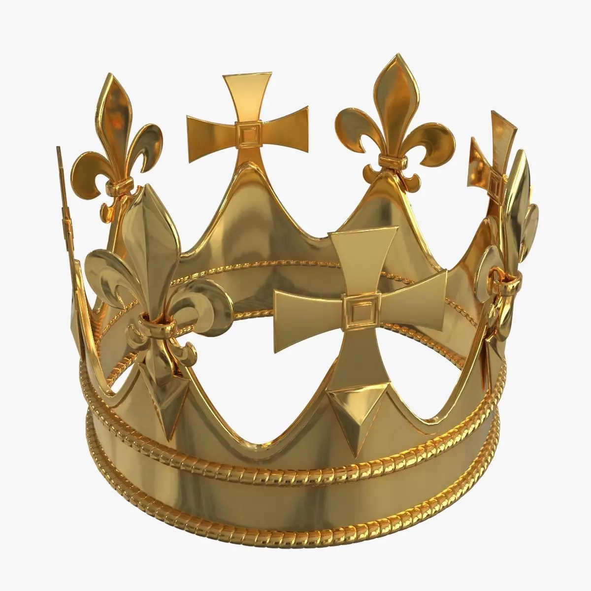 Royal Crown v4 Low-poly 3D model_0