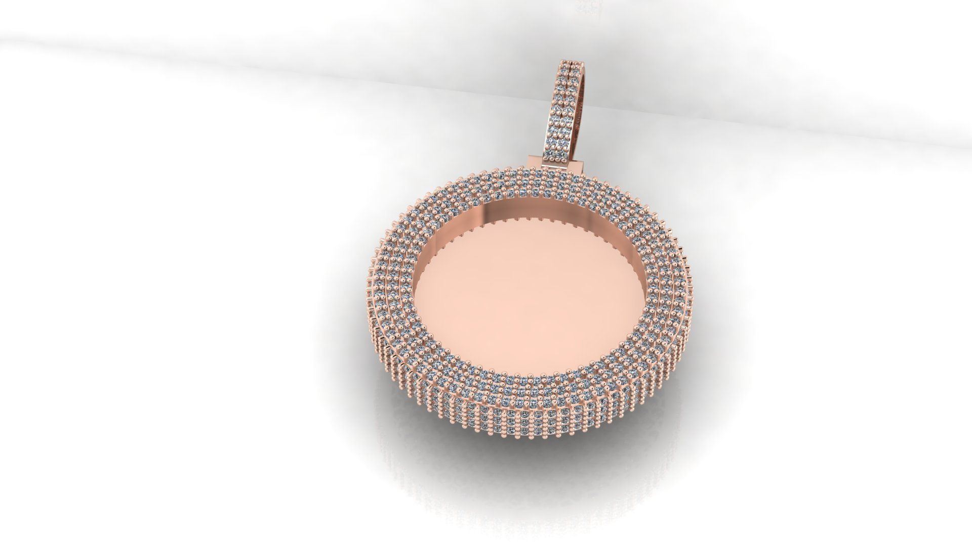 Photo frame Pendant  3D print model_2