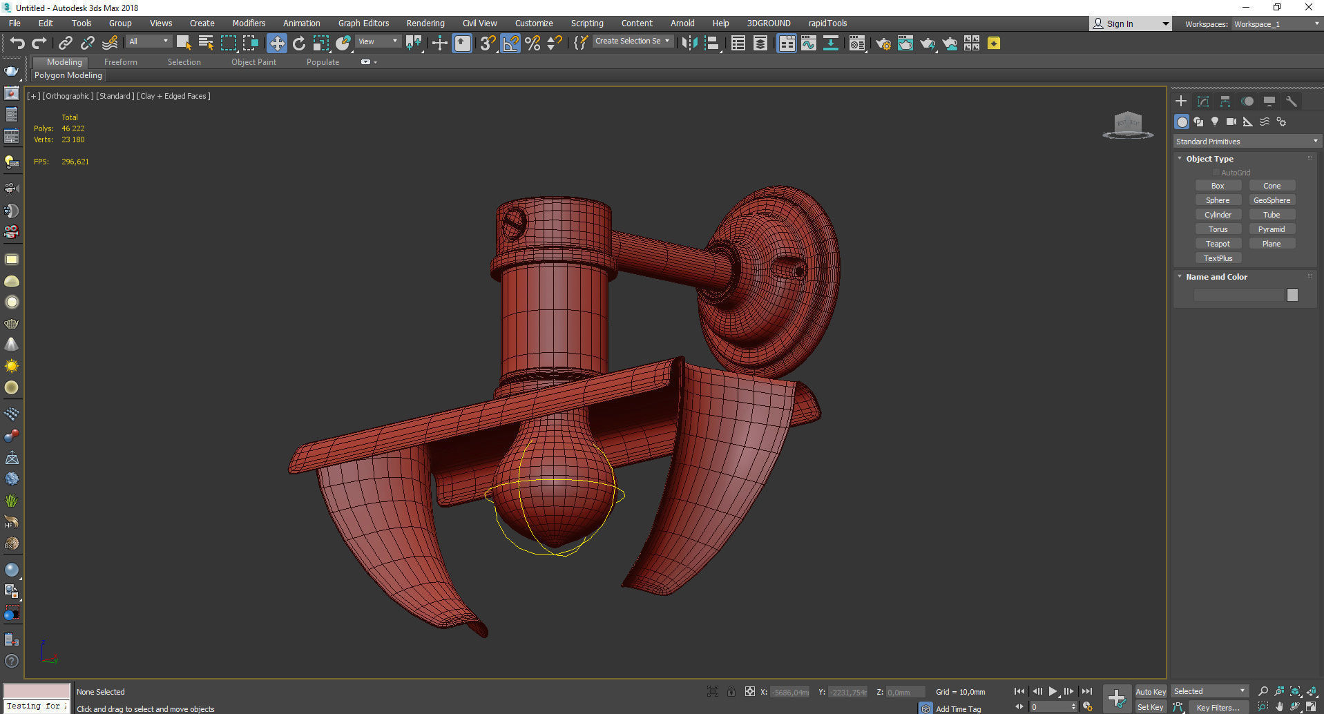 VINTAGE INDUSTRIAL PORCELAIN ENAMEL SCONCE Low-poly 3D model_3