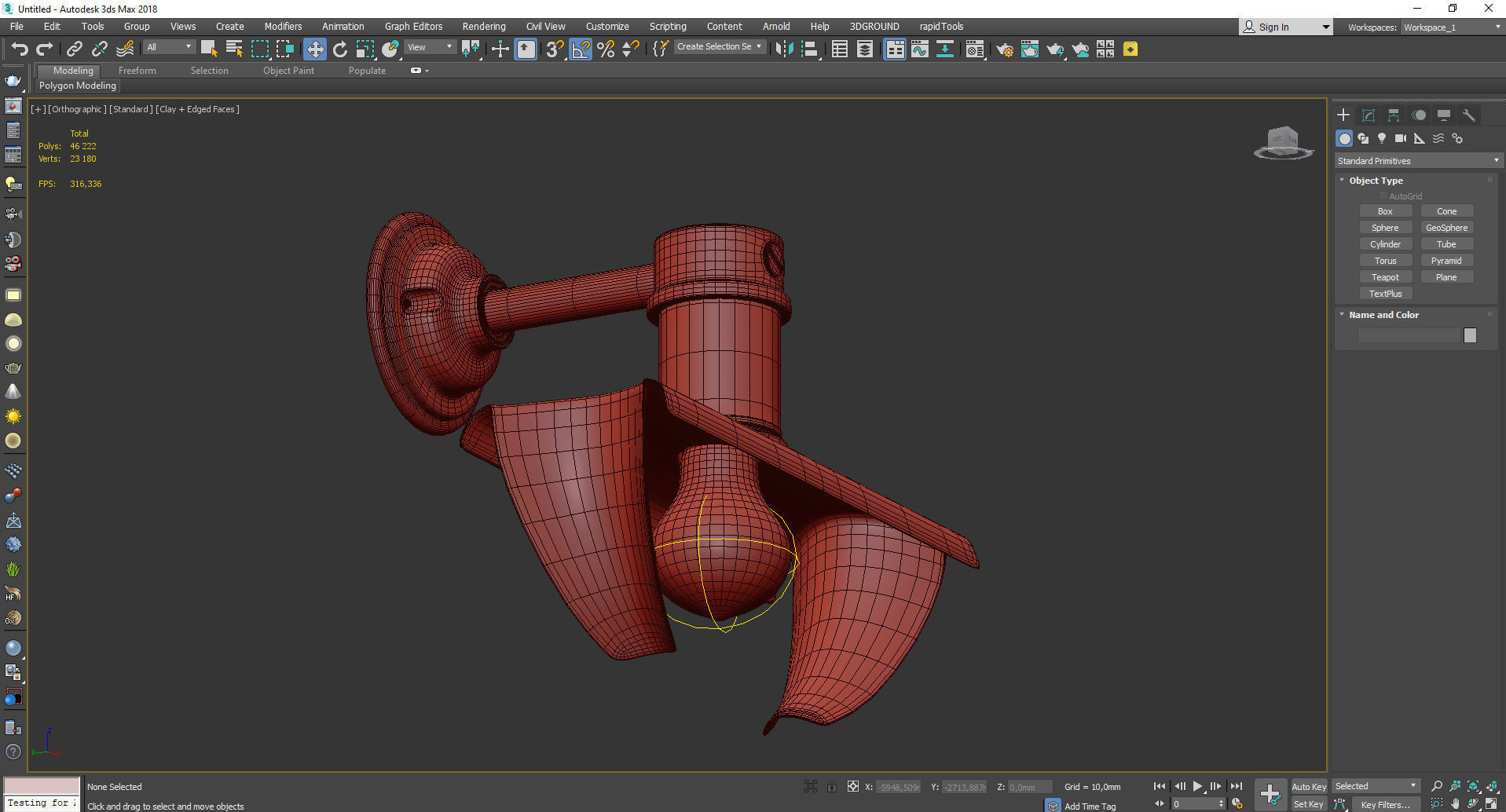 VINTAGE INDUSTRIAL PORCELAIN ENAMEL SCONCE Low-poly 3D model_4