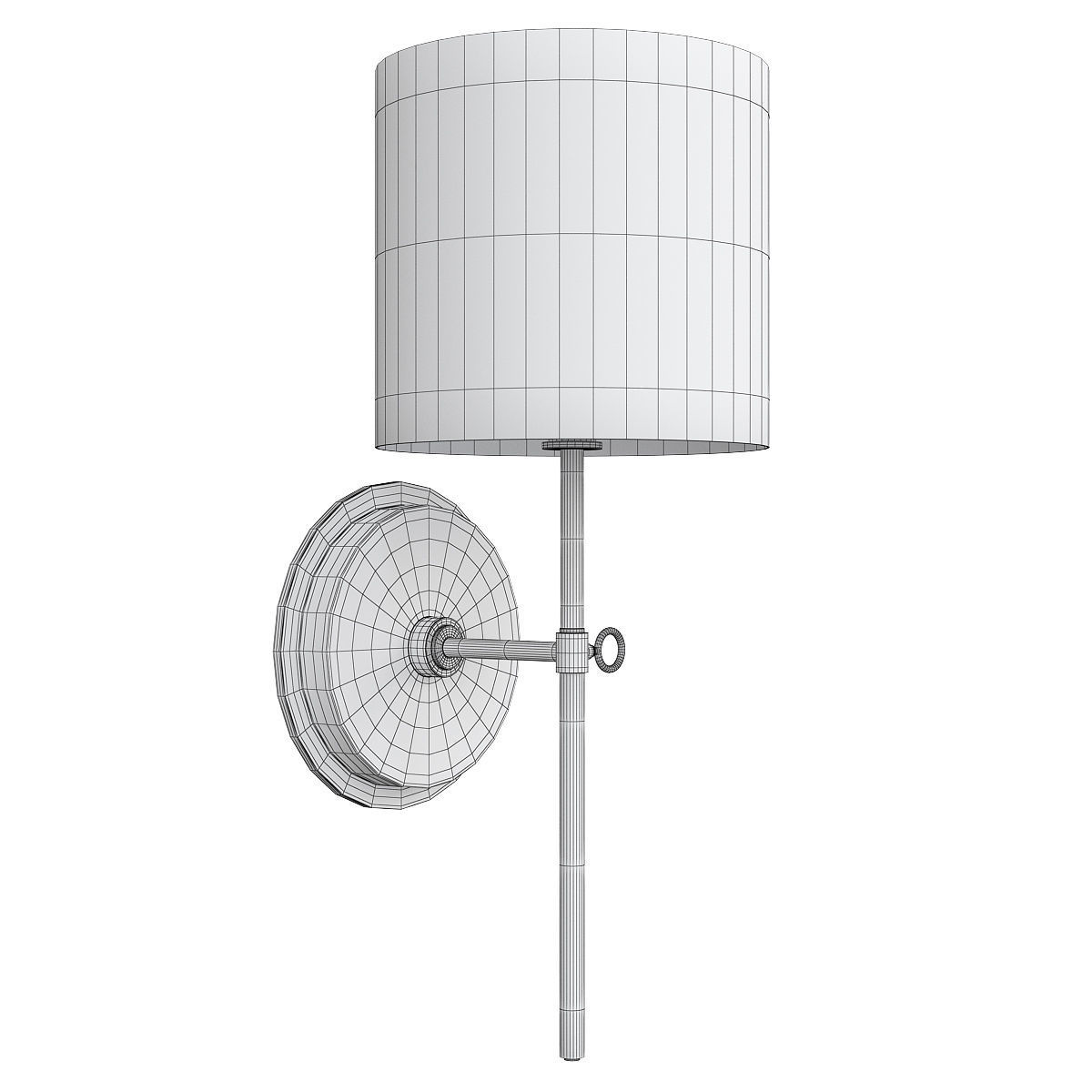 KEYSTICK WALL SCONCE Low-poly 3D model