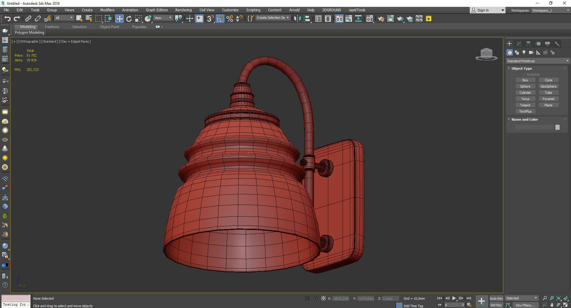 LADD SINGLE SCONCE Low-poly 3D model_3