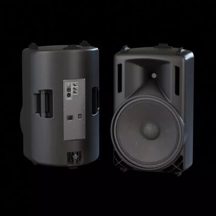Stereo Speakers 3D model_0