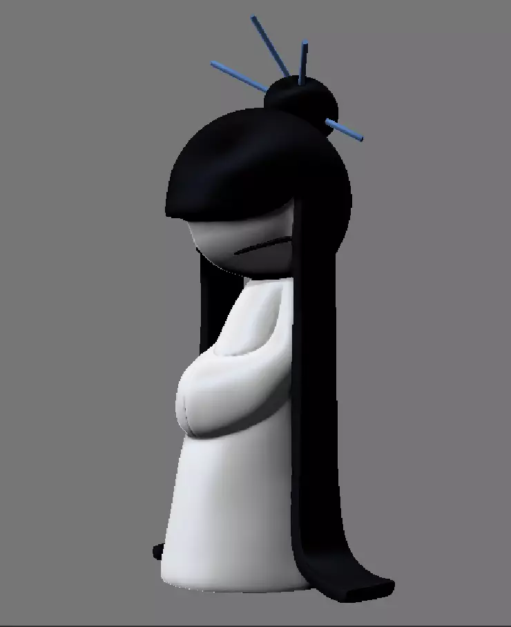 Little Geisha Girl Free 3D print model
