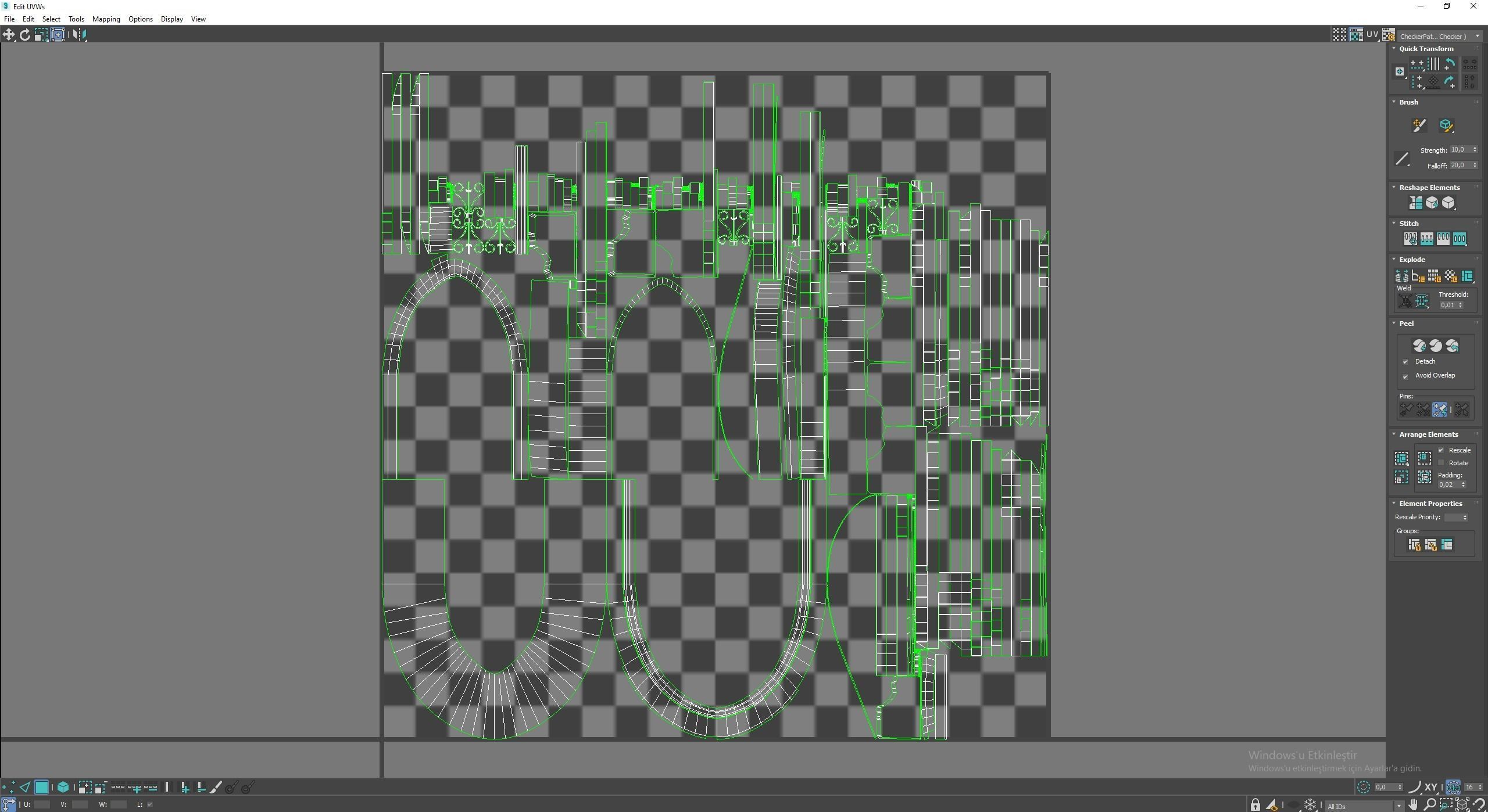 Medieval Door Low-poly 3D model_8