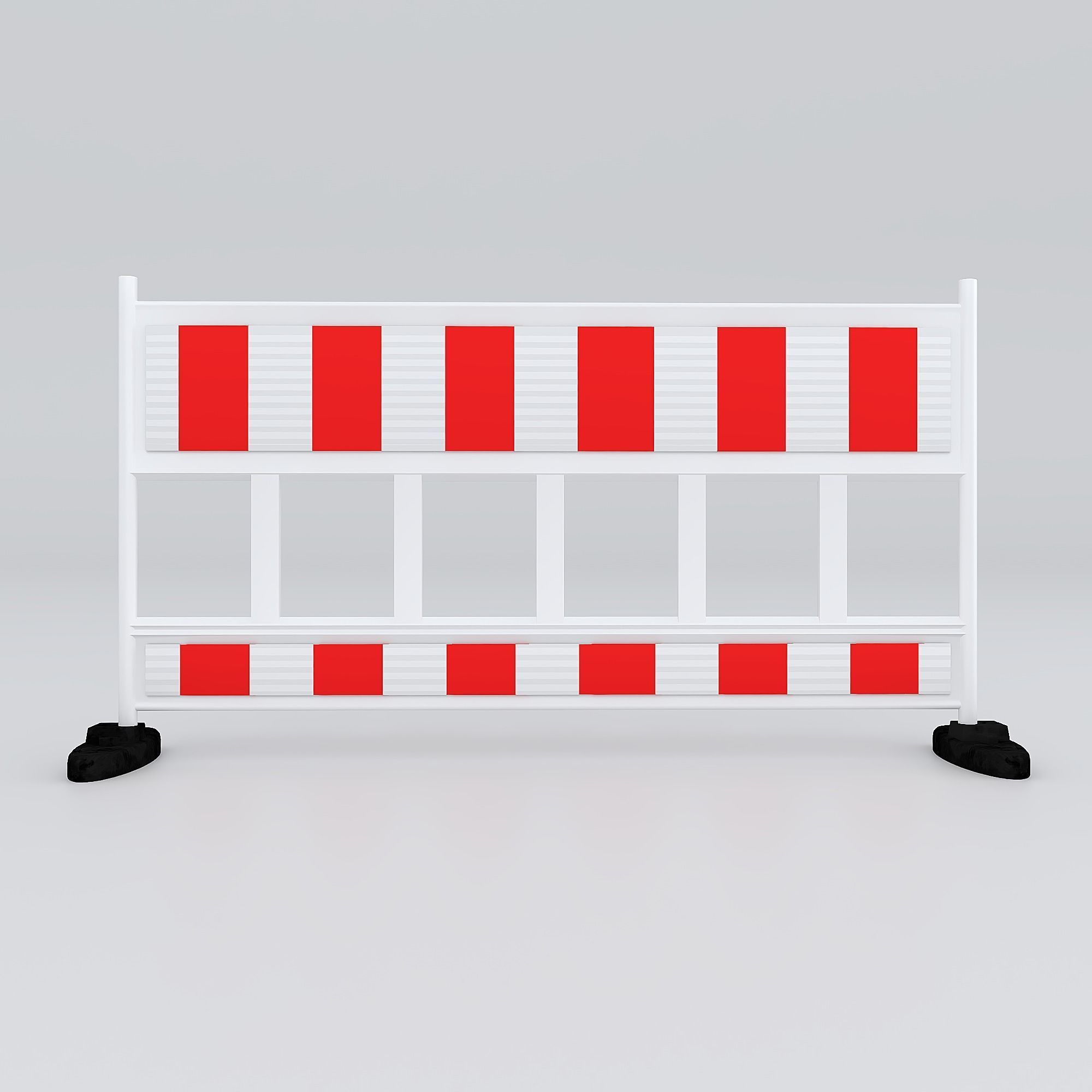 Steel Barricade low poly 3d model  Low-poly 3D model_1