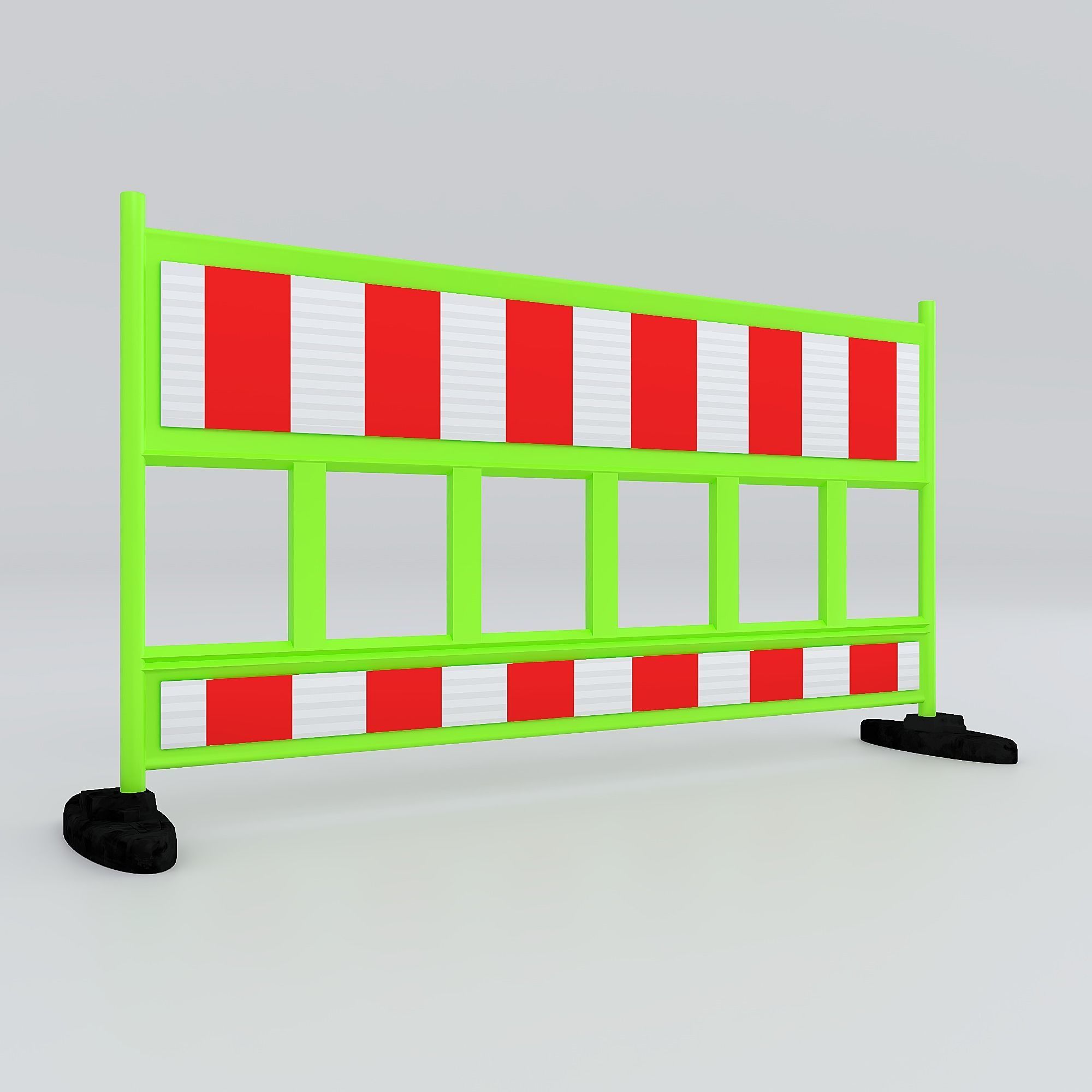 Steel Barricade low poly 3d model  Low-poly 3D model_5