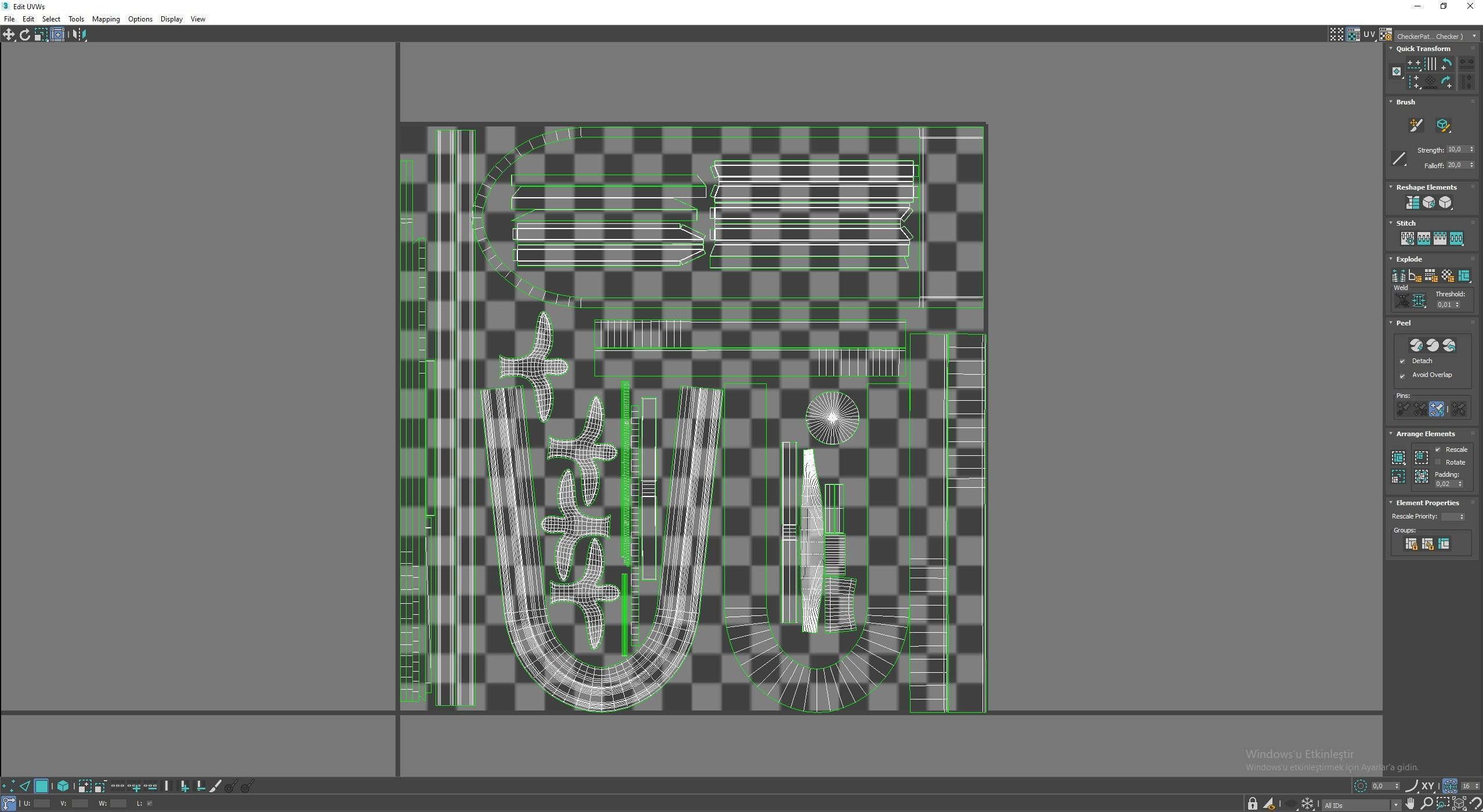 Medieval Door Low-poly 3D model_7