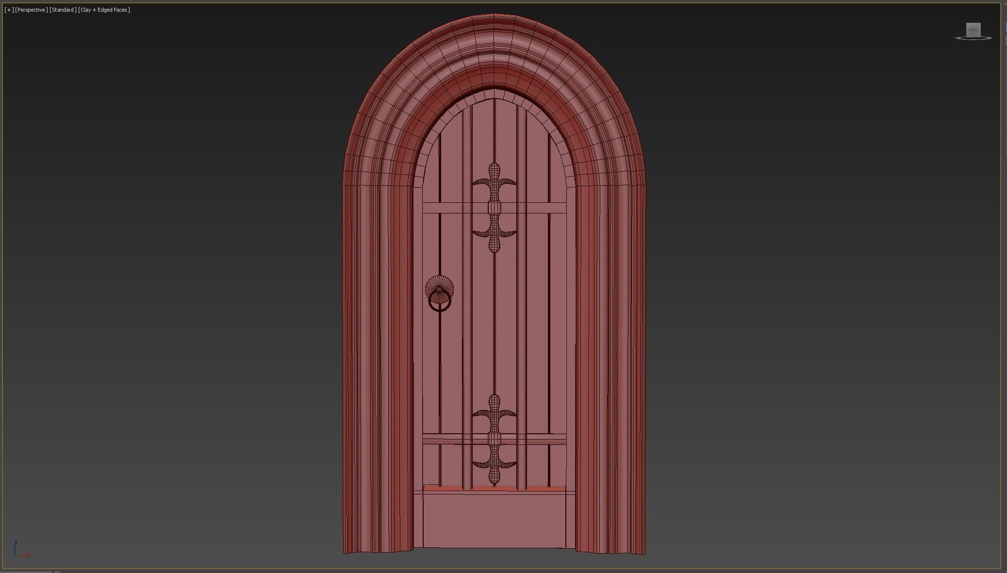 Medieval Door Low-poly 3D model_5