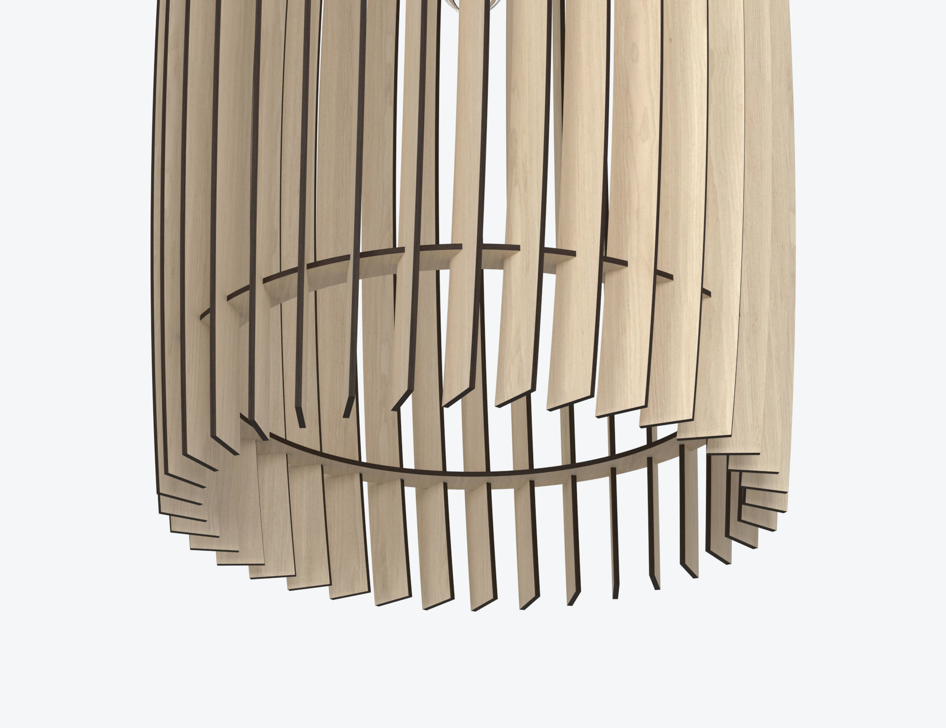 Wood Pendant Lamp 3 3D model_7