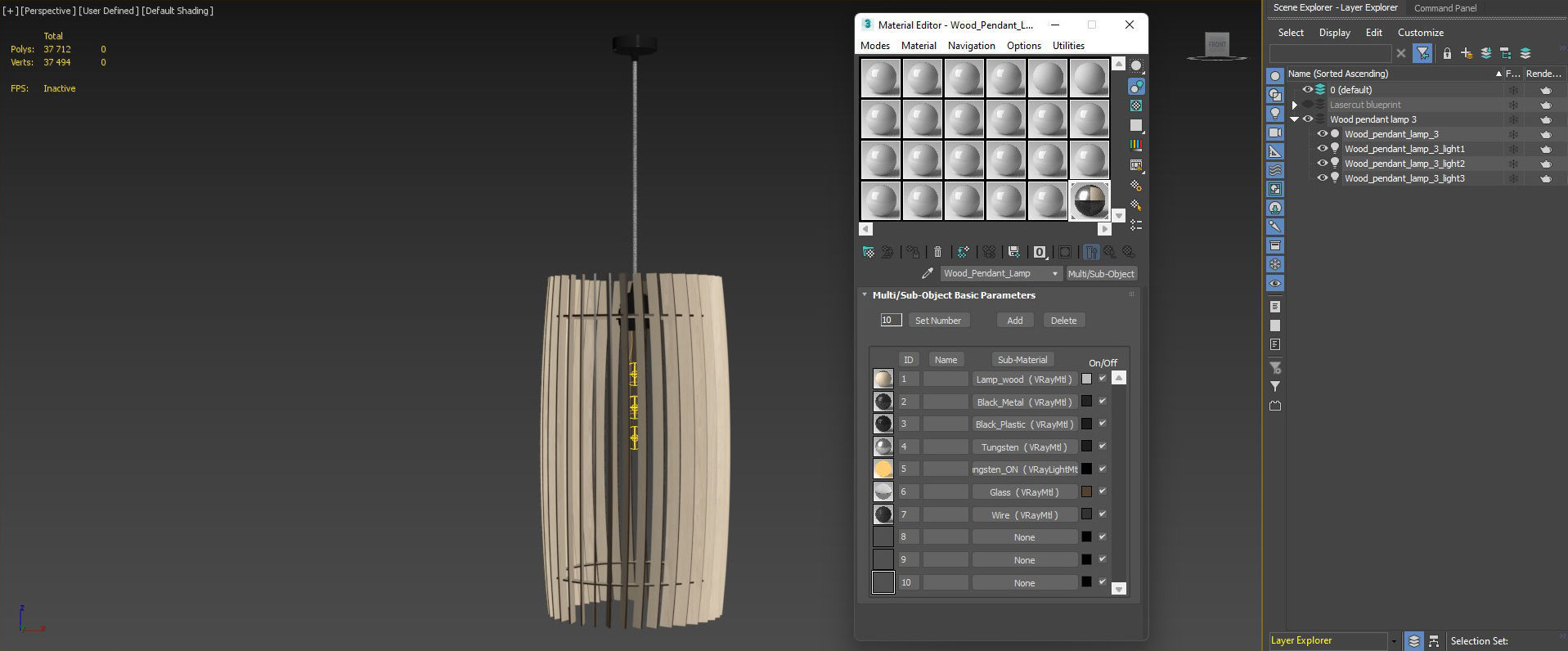 Wood Pendant Lamp 3 3D model_14