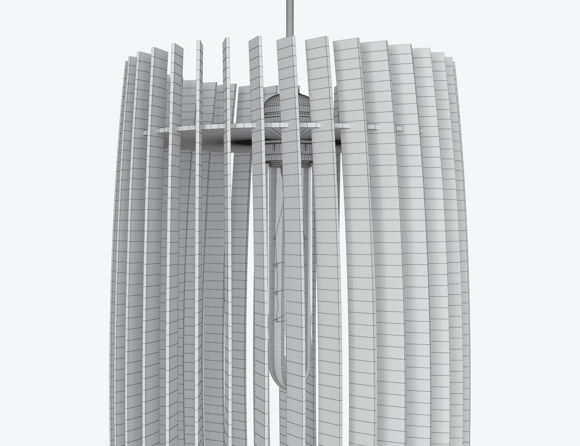 Wood Pendant Lamp 3 3D model_12