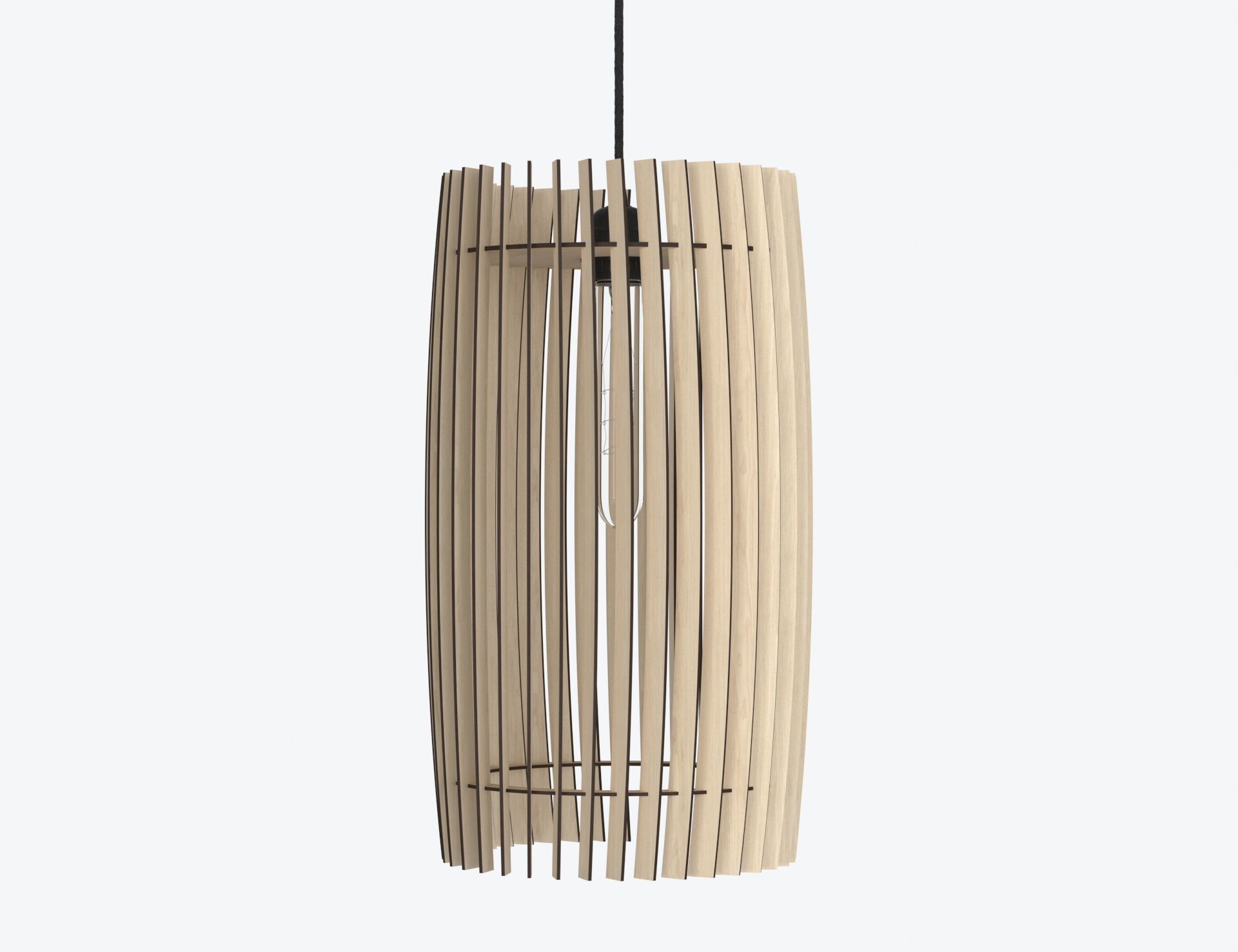 Wood Pendant Lamp 3 3D model_5