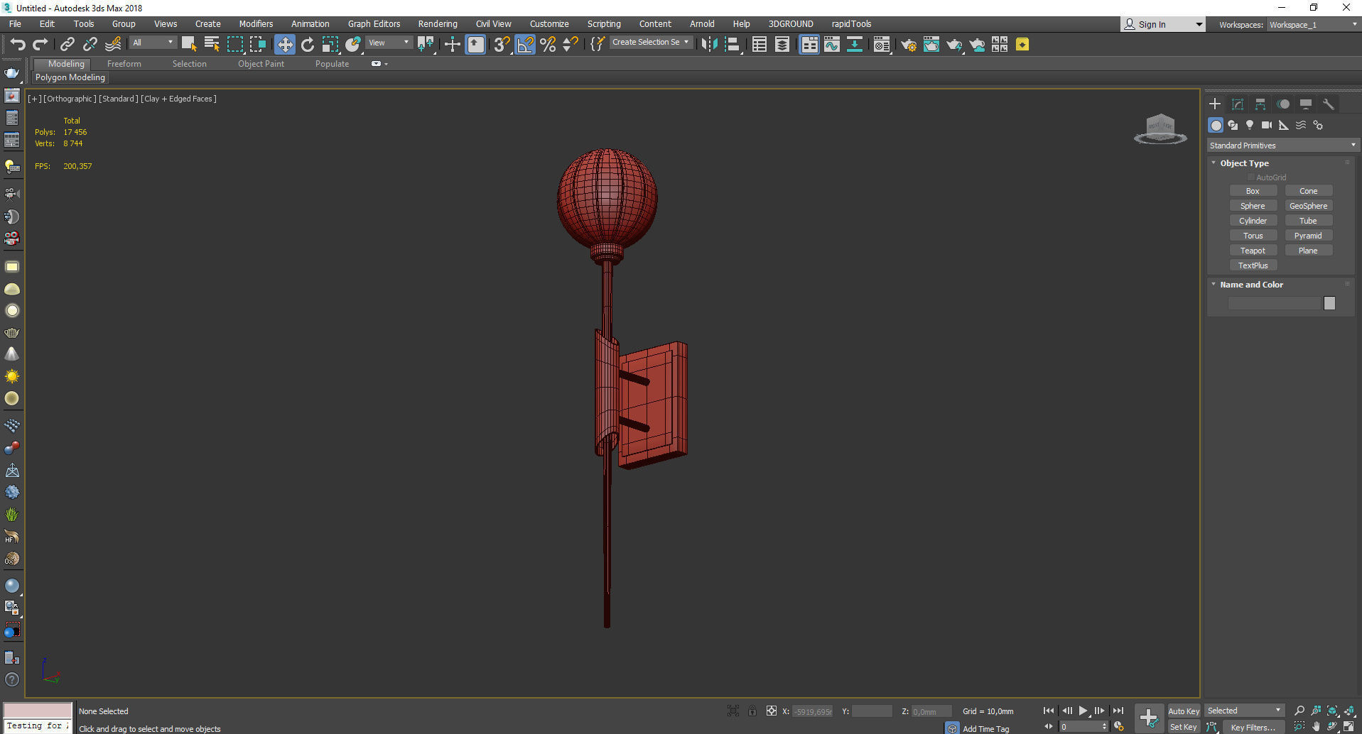 Corbett Tempest Wall Sconce Low-poly 3D model_3