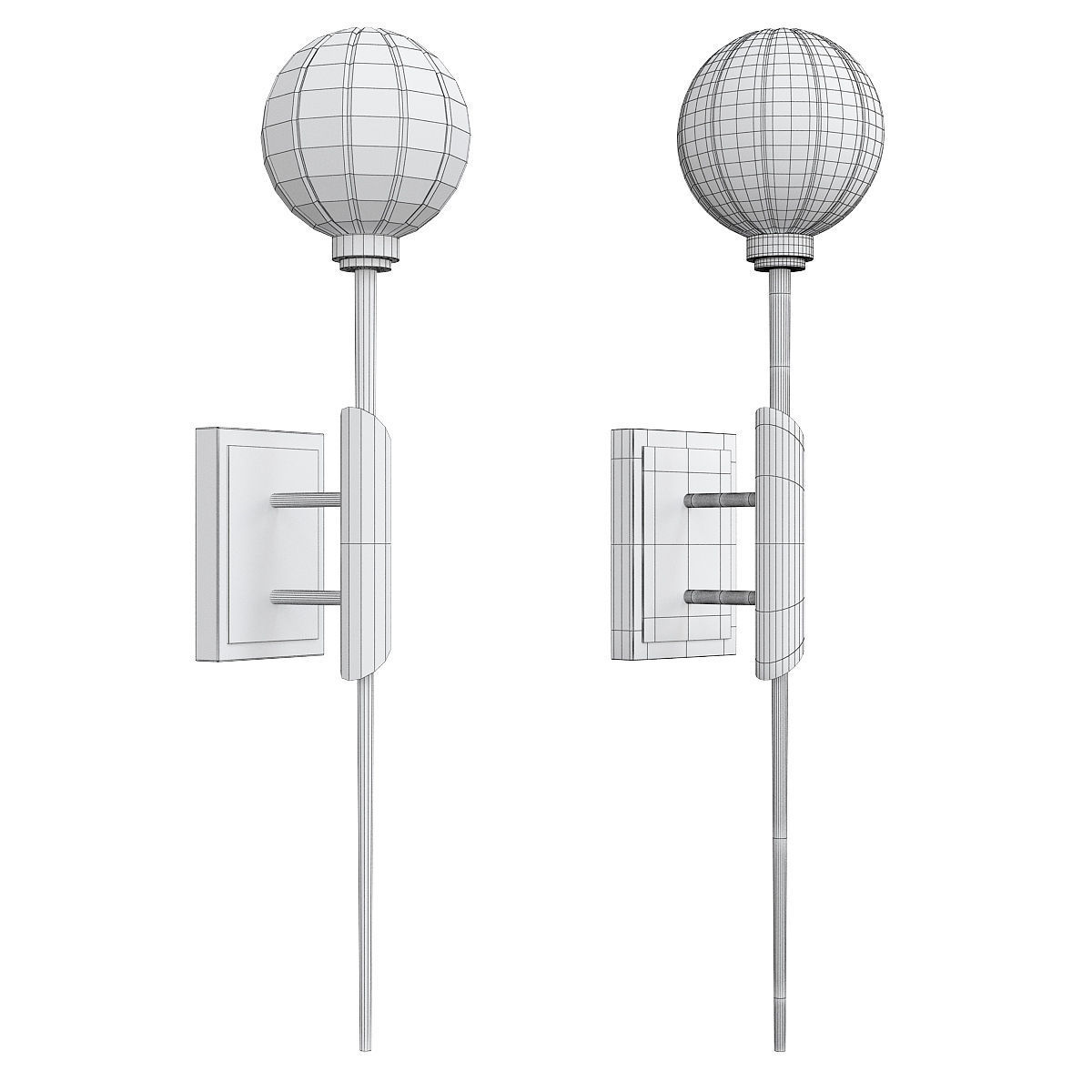 Corbett Tempest Wall Sconce Low-poly 3D model_1